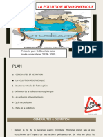 LA POLLUTION 2020 Cours de Toxicologie 5eme Année Pharmacie DR BOUCHALA