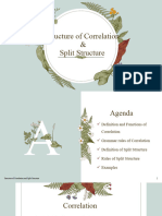 Structure of Correlation and Split Correlation 