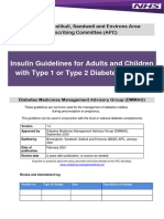 Insulin Guidelines For Adults and Children With Type 1 or Type 2 Diabetes Mellitus