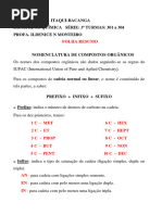 Nomenclatura de Hidrocarbonetos de CO