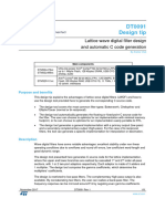 dt0091 Lattice Wave Digital Filter Design and Automatic C Code Generation Stmicroelectronics