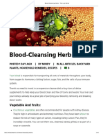 Blood-Cleansing Herbs - The Lost Herbs