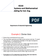 IE210 Int. To Systems and Mathematical Modeling For Ind. Eng