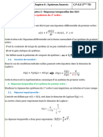 2 - Réponses Temporelles SLCI (Systèmes Linéaires, Continus Et Invariants)