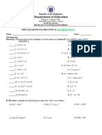 1st Q Math Exam