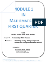 Math 5 Unit 1 Lesson 1 Module