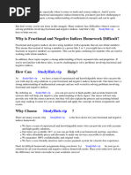 Fractional and Negative Indices Homework Answers