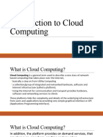 Introduction To Cloud Computing