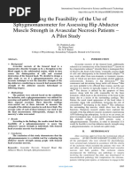 Exploring The Feasibility of The Use of Sphygmomanometer For Assessing Hip Abductor Muscle Strength in Avascular Necrosis Patients - A Pilot Study