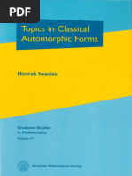 Topics in Classical Automorphic Forms, Iwaniec, AMS, 1997