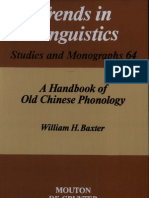 Baxter-Old Chinese Phonology