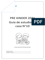 Guía N°10 PRE KINDER 2021