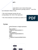 Switch Statement