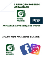 Curso de Redação Roberto Magalhães: Agradece A Presença de Todos