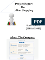 A Project Report On Online Shopping: By: Ruchi Kumari (08ERWCS089)