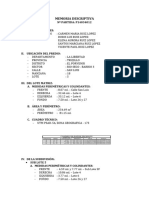 Memoria Descriptiva - Subdivision