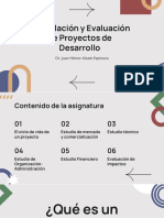 Formulacion y Evaluacion de Proyectos de Desarrollo TEMA I