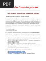 Preguntas Frecuentes Posgrado