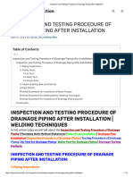 Inspection and Testing Procedure of Drainage Piping After Installation