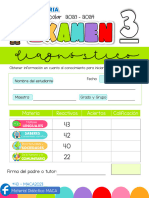 Examen Diagnostico Tercer Grado