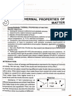 Thermal Properties of Matter