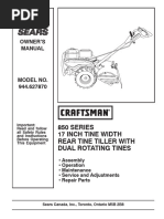 850 Series 17 Inch Tine Width Rear Tine Tiller With Dual Rotating Tines