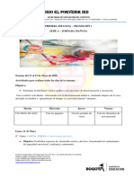 Actividades Transición 1 Semana Del 11 AL 15 DE Mayo de 2020