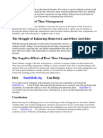 Homework Teaches Time Management