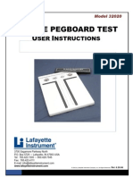 Lafayette 32020 Purdue Pegboard Test Manual