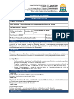 Programa de Disciplina 2021 - 1 - Política, Legislação Da Educação Básica