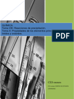 Temas 8 y 10 Química. Precipitación y Propiedades de Los Elementos. Envio7uned