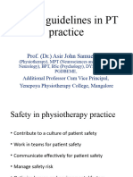 Safety Guidelines in PT Practice