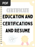 03 Education Certification Resume