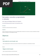 Derivadas, Conceitos, Propriedades e Cálculos 2