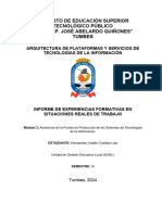 Esquema Del Informe de Experiencias Formativas en Situaciones Reales de Trabajo