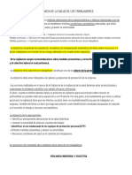 Vigilancia de La Salud de Los Trabajadores