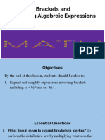 Expanding Brackets and Simplifying Algebraic Expressions