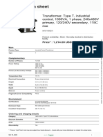 Industrial Control Transformers (Machine Tool) - 9070T1000D31