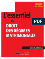 L'essentiel: Droit Des Régimes Matrimoniaux