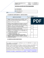 Informe de Provedor - NCH 01