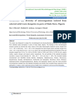 Occurrence and Diversity of Microorganisms Isolated From Selected Solid Waste Dumpsites in Parts of Ondo State, Nigeria