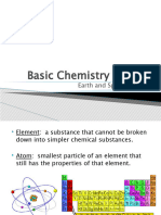 Basic Chemistry Review: Earth and Space Science