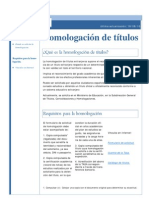 Homologación de Títulos Universitarios