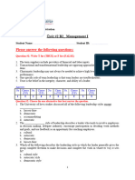 Answer of Quiz#2 - B2 Management 1