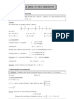 Valeur Absolue Et Encadrements: 1. Distance Entre Deux Nombres Réels