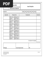 Annual Training Plan