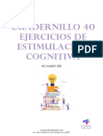 Cuadernillo 40 Ejercicios de Estimulacion Cognitiva - CAMBIO TBE