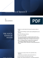 Syntax Parts of Speech II FE