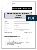 Natural Sciences and Technology Grade 4 Term 2 Test