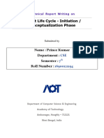 Project Life Cycle - Initiation / Conceptualization Phase: Name: Prince Kumar Department: Semester: Roll Number